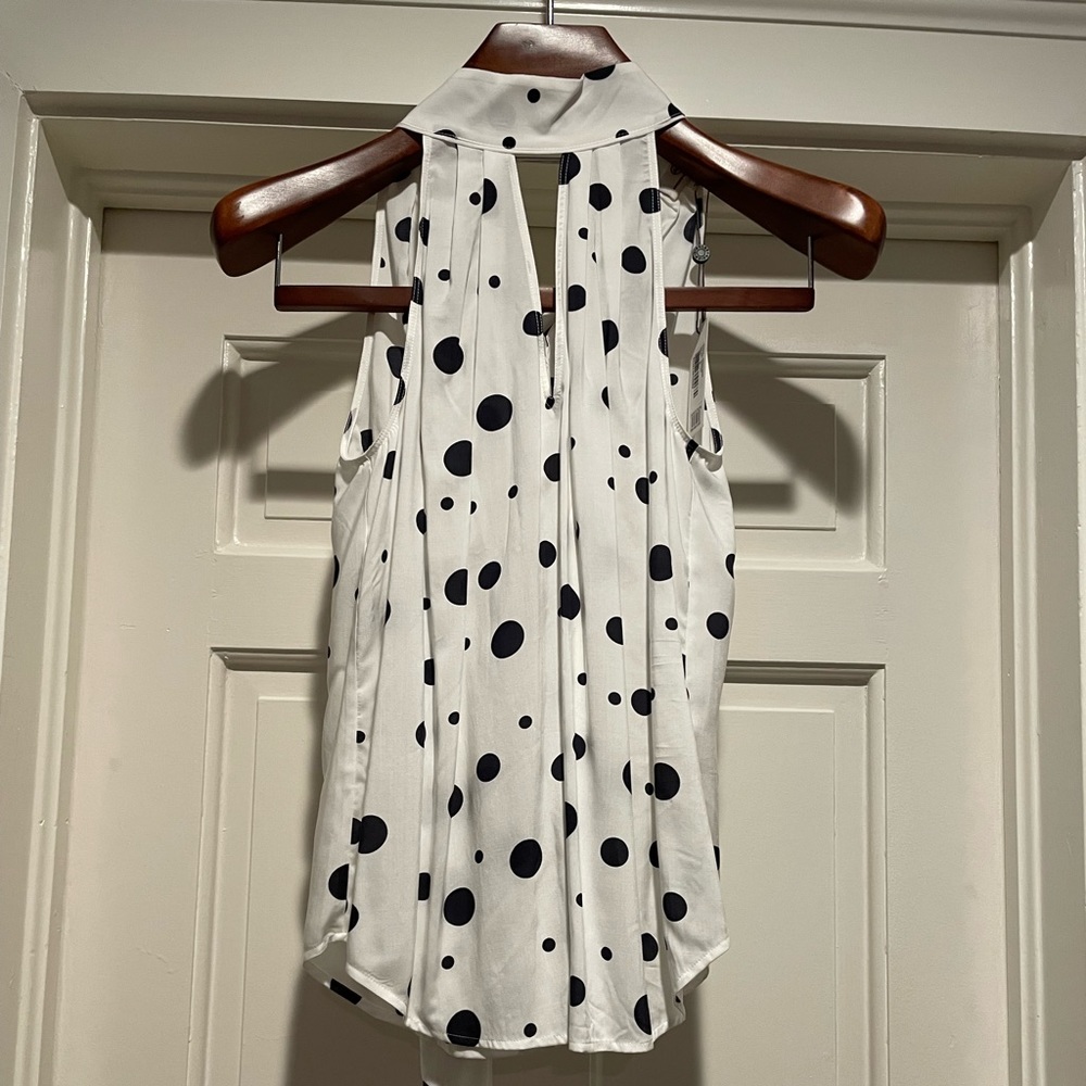 AG. Cute polka dot halter with tie back.